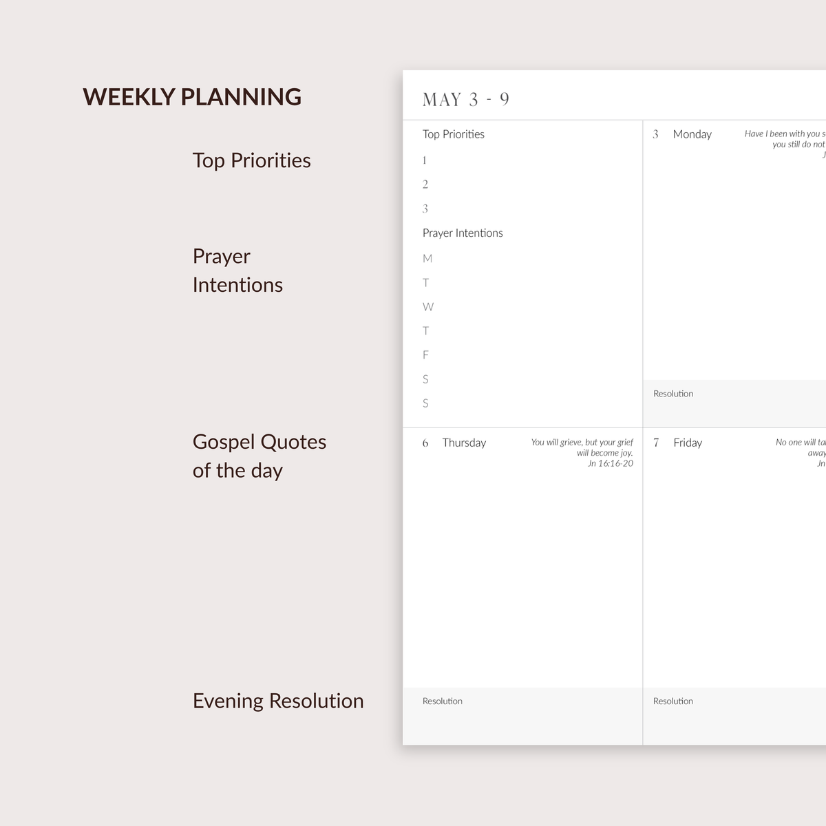 2027 Solé Weekly Planner